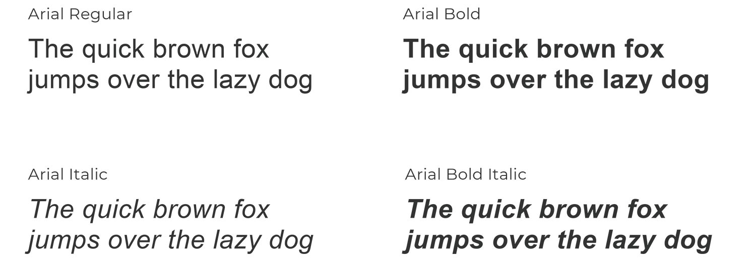 Arial Font Sample